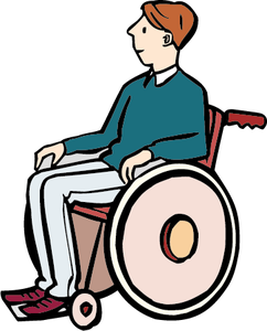Skizze Rollstuhlfahrer