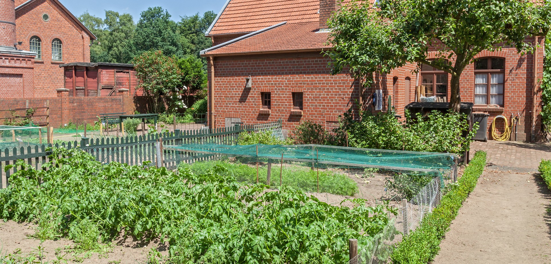 Arbeitergarten des Textilwerks